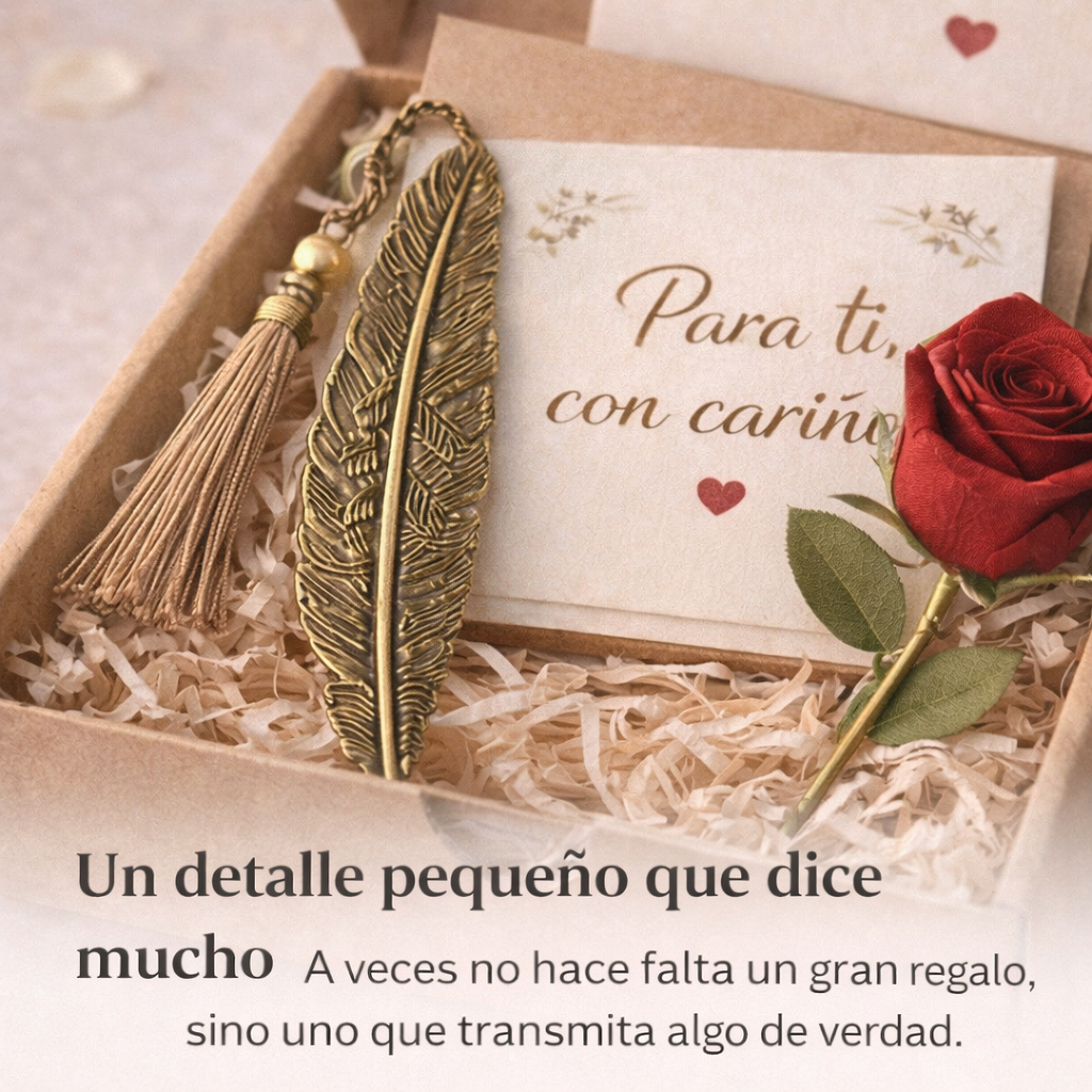 Pack Regalo Día del Libro – Detalle Elegante con Rosa y Marcapáginas
